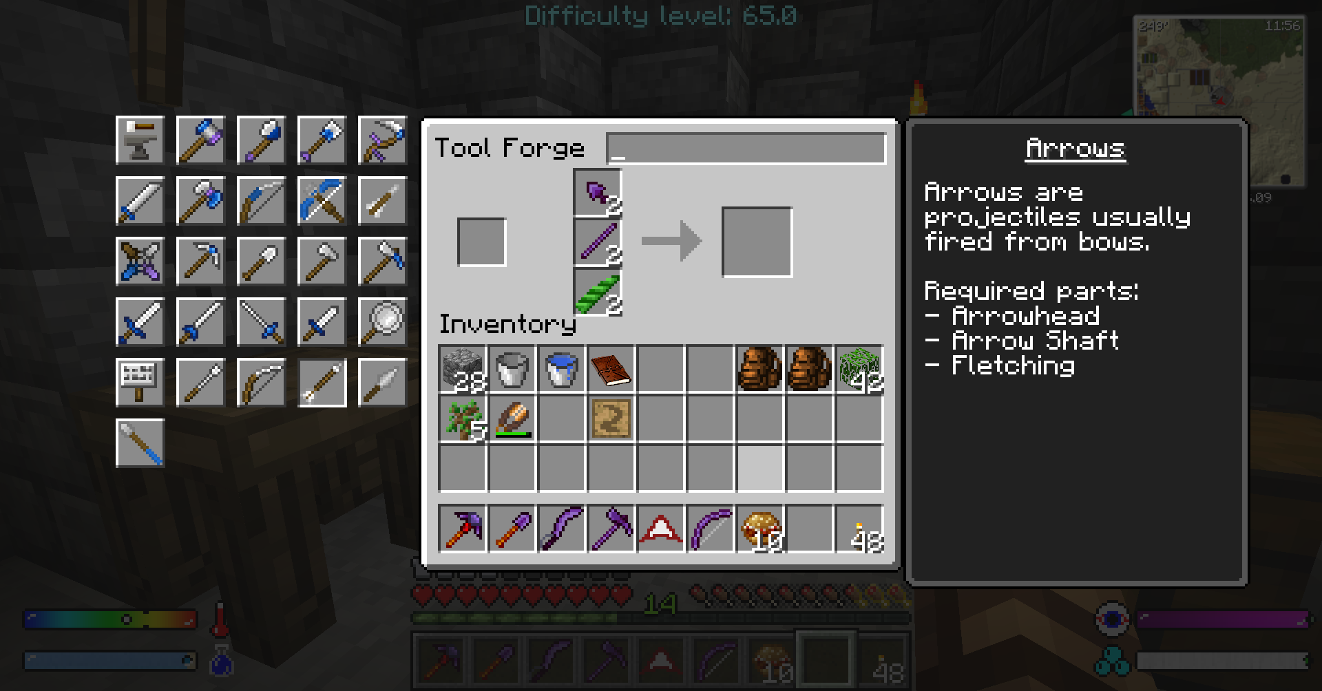 Can't craft TiC arrows?